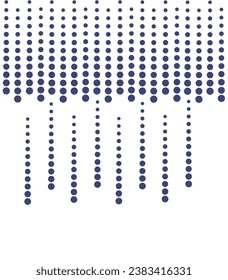 Diseño moderno de la impresión de camisetas y la cubierta de la computadora portátil con Círculos azules. Fondo geométrico moderno y tierno aislado transparente. Plantilla de cubierta de tarjeta con puntos azules. Ilustración vectorial.