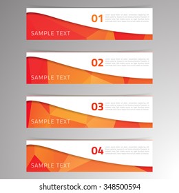 Modern design vector banner low polygon background for business set, eps10 vector illustration. Geometric background.