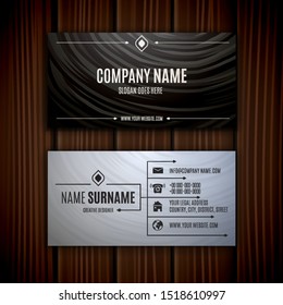 Modern design vector of black and white business cards. Vector Illustration.
