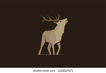 Modern Design Vector Deer Simple Style