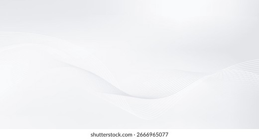 Modern design vector illustration of abstract white background with flowing lines.