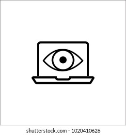 Modern design vector illustration. Eye on the computer screen.