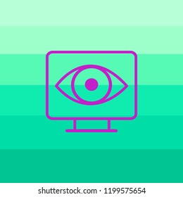 Ilustração vetorial de design moderno. Olho na tela do computador.