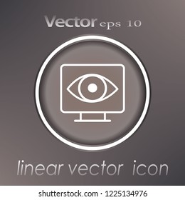 Modern design vector illustration. Eye on the computer screen.