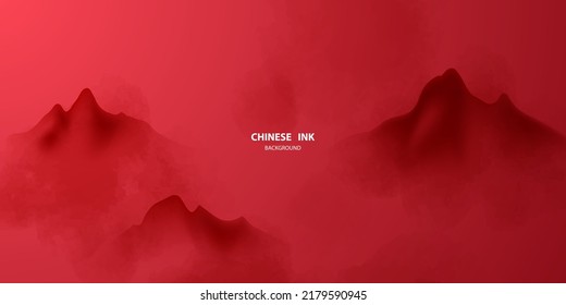 moderne Design, Vektorgrafik einer wunderschönen chinesischen Farbenlandschaft