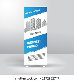 Modern Design Vector Roll Up Banner Template. Vector EPS, For Business