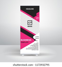 Modern Design Vector Roll Up Banner Template. Vector EPS, For Business