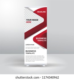 Modern Design Vector Roll Up Banner Template. Vector EPS, For Business