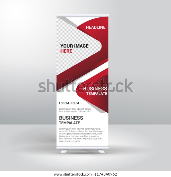 Modern Design Vector Roll Banner Template 库存矢量图（免版税）1174340962 ...