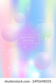 Modern Design. Vibrant Flyer. Violet Round Pattern. Space Vector. Memphis Dots. Light Pearlescent Backdrop. Abstract Shape. Hipster Presentation. Purple Modern Design