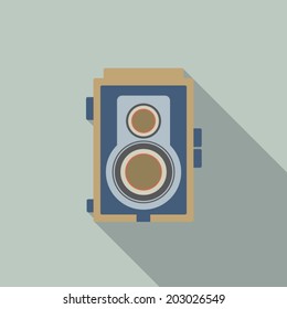 Modern Design Vintage Camera Vector Illustration