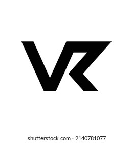 The modern design of VR initials stands for virtual reality. Use as a logo that is related to modern VR and digital business.