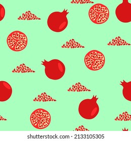 Modern design for wallpapers, banners, backdrops for a photo shoot. Trendy seamless pattern with pomegranates