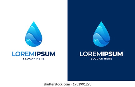 Modern design Water Drop Logo template designs, Nature Water vector illustration