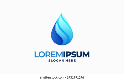 Modern design Water Drop Logo template designs, Nature Water vector illustration