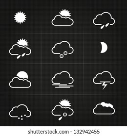 Modern design weather icon symbols.