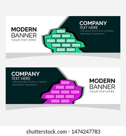 modern design, web banner template collection, vector illustration. 