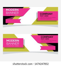 modern design, web banner template collection, vector illustration. 