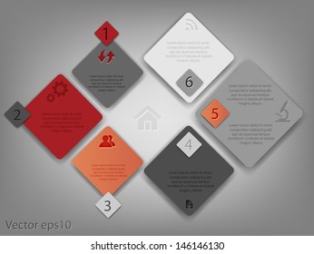 Modern design web template/ Can be used for infographic. Eps10 Vector.