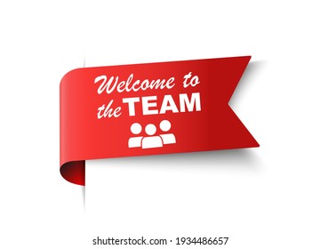 Modern design welcome to the team text on banner concept. Vector illustration