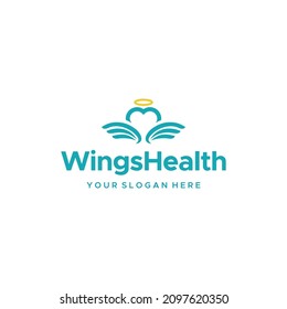 Modern Design WINGS HEALTH Self Care Logo Design