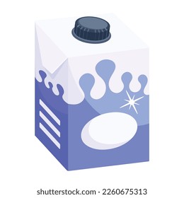 Modern designed milk quart 2d icon