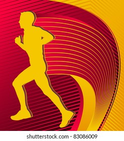 Modern designed sport vector background. Running.