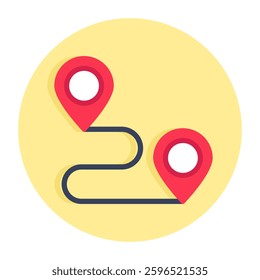 Modern designs icon of route
