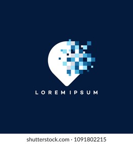Modern designs Point Tech logo template, Digital Point Technology Logo template designs vector illustration