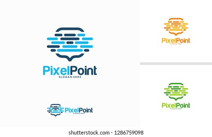 Modern designs Point Tech logo template, Digital Point Technology Logo template designs vector illustration