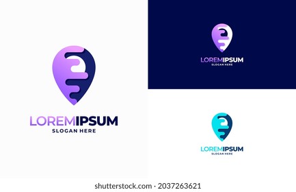Modern designs Point Tech logo template, Digital Point Technology Logo template designs vector illustration