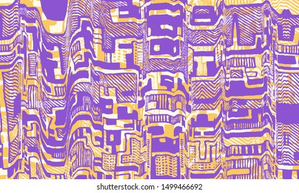 Modern Desing Abstract Glitch Background. Vector Illustration