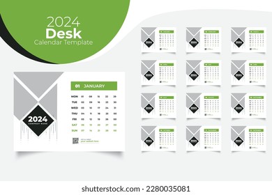 modern desk calendar 2023 design template
