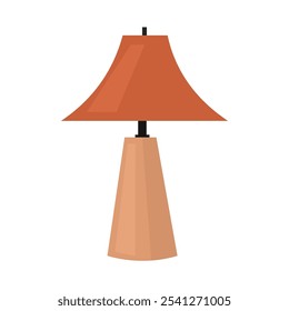 Modern Desk Lamp in Flat Vector Style for Office Illustration. Simple and Elegant Desk Lamp Illustration for Workstations. Vector Illustration of a Stylish Table Lamp for Bedroom. 