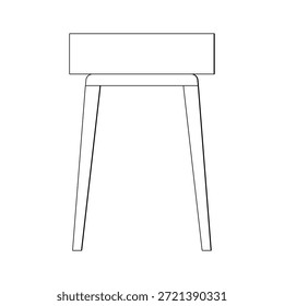 Moderner Schreibtisch in Seitenansicht mit klarem linearem Profil, mit flacher Tischplatte, stabilen Beinen und ausgewogenen Proportionen für minimalistisches Arbeitsbereich-Interieur