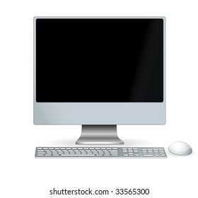 Modern desktop computer vector