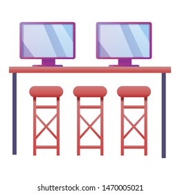 Modern it desktop icon. Cartoon of modern it desktop vector icon for web design isolated on white background