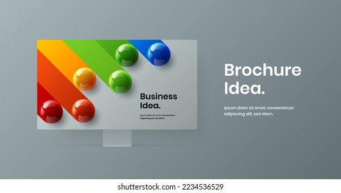Diseño moderno de sitio de simulación de escritorio. Concepto de vector de diseño de presentación abstracta.