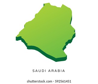 Modern Detail Isometric 3D Map - Saudi Arabia