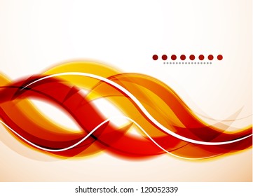 Modern detailed abstract background: orange waves