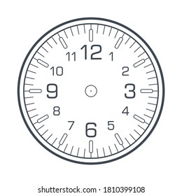 Modern detailed clock face numerals, editable set