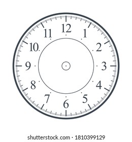 Números de la cara del reloj modernos y detallados, conjunto editable