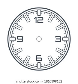 Modern detailed clock face numerals, editable set
