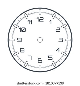 Modern detailed clock face numerals, editable set
