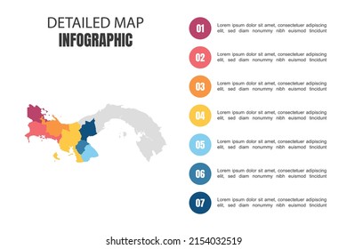 Modern Detailed Map Infographic of Panama