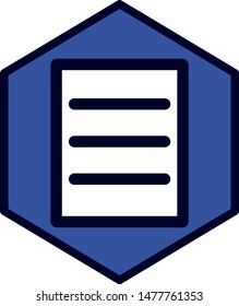 Modern device icon for application using office document. Concept isolated symbol of paper in form technology for photographic, internet, ad, web. Pixel perfect. Vector illustration.