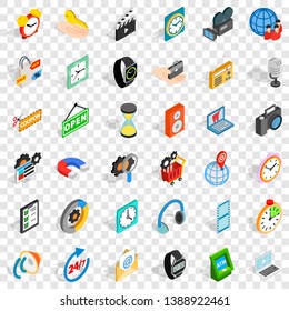 Modern device icons set. Isometric style of 36 modern device vector icons for web for any design