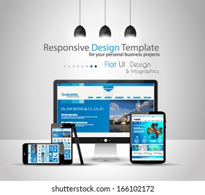 Modern devices mockups for your business projects. web templates included.