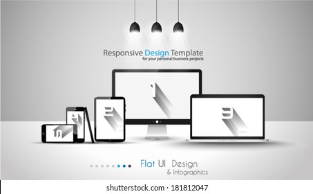 Modern devices mockups for your business projects. 