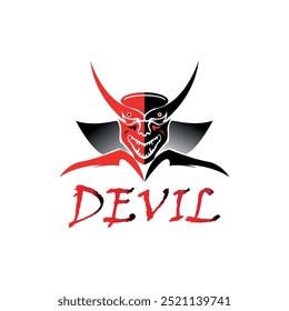 Conceito moderno do logotipo da cabeça do diabo, ilustração vetorial